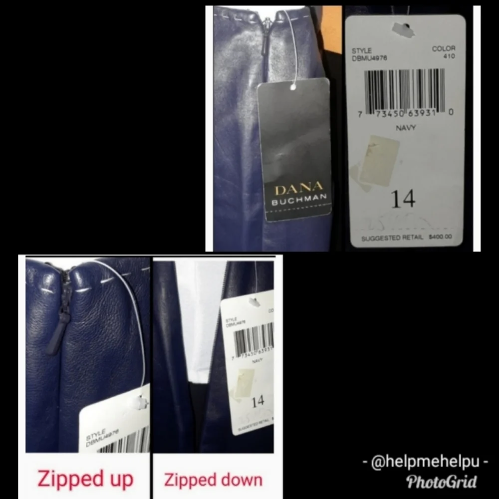 DANA BUCHMAN LAMBS SKIN SKIRT NWT